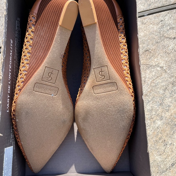 Franco Sarto Talina tan Wedge Pump shoes -NWT - Picture 9 of 11